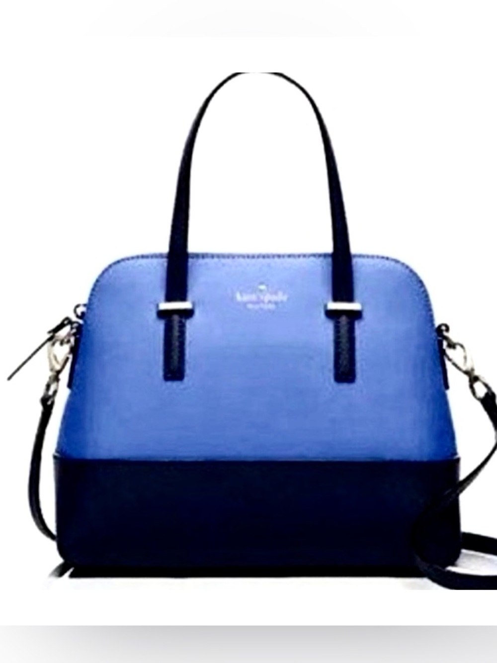 Kate Spade New York Cedar
Street Crosshatch Maise Zip Satchel Crossbody Bag Navy